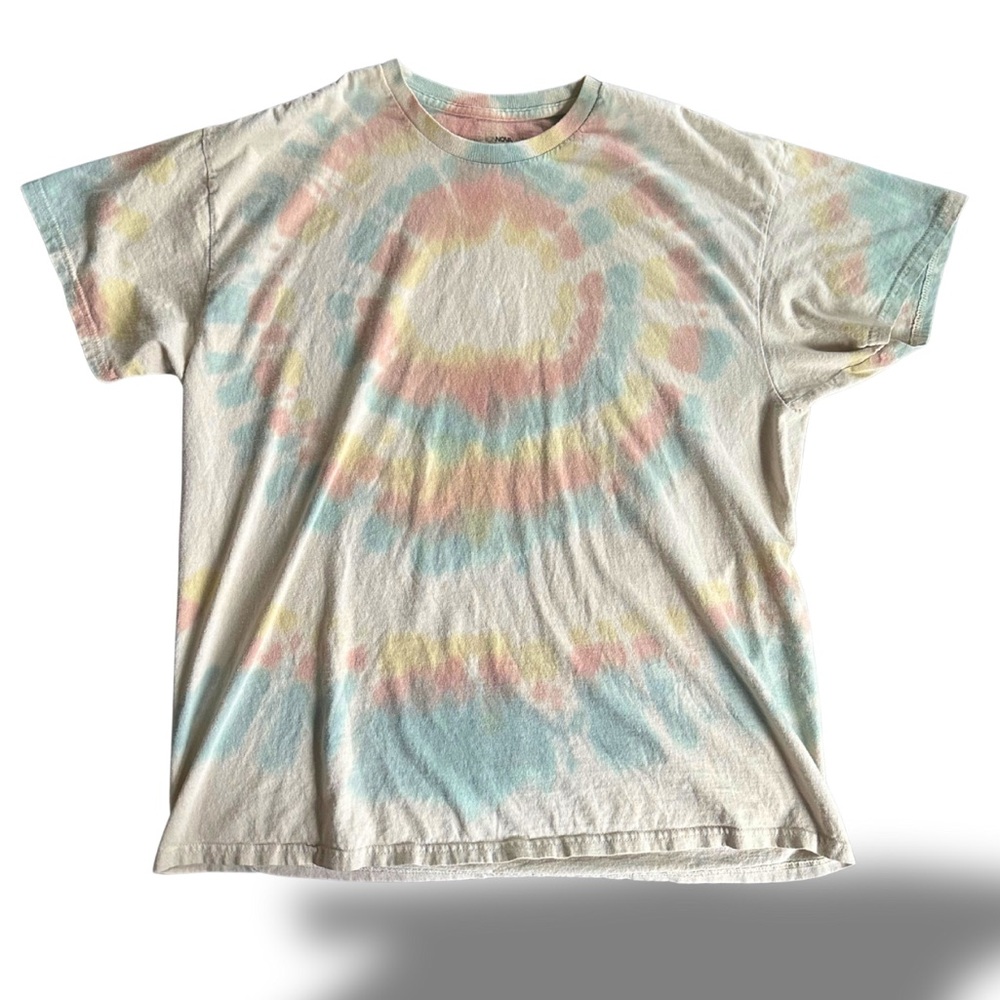 Unisex Men’s Women’s Rainbow Faded Tie-Dye Short Sleeve Vintage T-Shirt